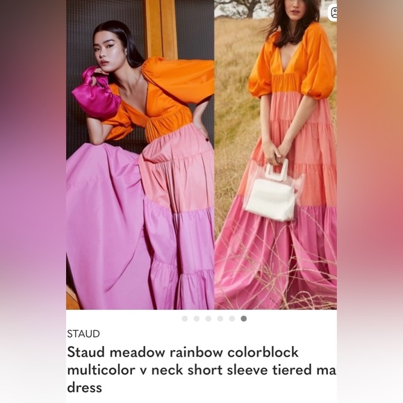 STAUD Dresses & Skirts - STAUD Multicolor Tiered Maxi Dress